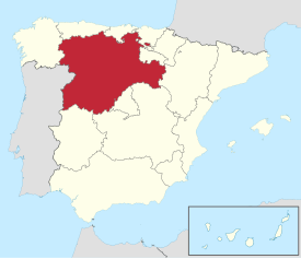 Map of Castile and León