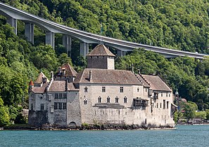 Chillon Castle and Motorway