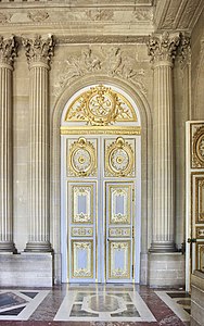 Baroque door in the Palace of Versailles (Versailles, France)