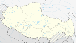 Location of the settlemetn Gorakshep in Nepal.