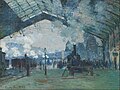 Image 25Arrival of the Normandy Train, Gare Saint-Lazare, by Claude Monet, 1877, Art Institute of Chicago (from Train)