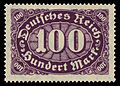 100 Mark Inlandsbriefporto 1. März bis 30. Juni 1923