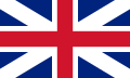 The English version of the First Union Flag, 1606, used mostly in England and, from 1707, the flag of the Kingdom of Great Britain.