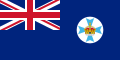 Queensland State flag 1901-1952 and to be 2022-present (Uses Tudor Crown)