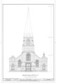 Green Hill Presbyterian Church (1848, demolished 2009), 1617 Girard Avenue, John Notman, architect. Elevation: HABS