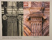 Relationship between a drawing by Cesariano of 1521 and the Ionic capitals of the Hôtel de Pins (circa 1530).