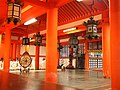 Inside of Itsukushima main shrine (Haiden)