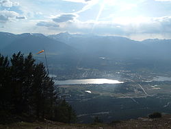 Invermere, British Columbia, with Mount Nelson in the distance