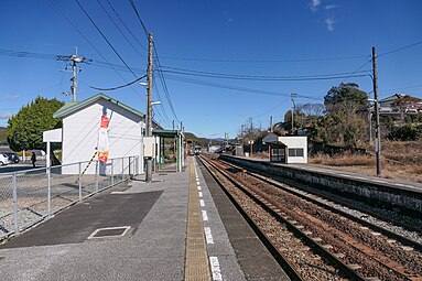 View of the station platforms in 2021