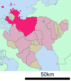 Lage Karatsus in der Präfektur