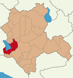 Map showing Beyşehir District in Konya Province