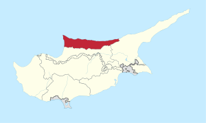 Location of the district in Cyprus