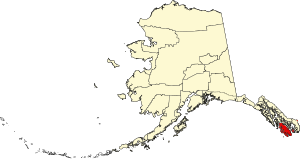 Map of Alaska highlighting Prince of Wales-Hyder Census Area