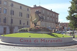The Prancing Horse, symbol of Ferrari, which has its headquarters in Maranello