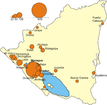 Cities over 20,000 inhabitants in Nicaragua (1995 census)