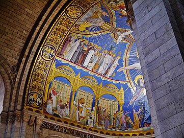 Detail of Sacré-Cœur's "Christ in Majesty" - left side