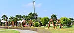Various children play items in palai park