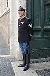 A Cuirassier on guard at the entrance of Quirinal.