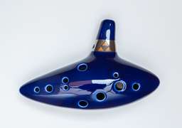 An ocarina design based on the titular instrument in the video game The Legend of Zelda: Ocarina of Time
