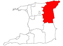 Location of Sangre Grande