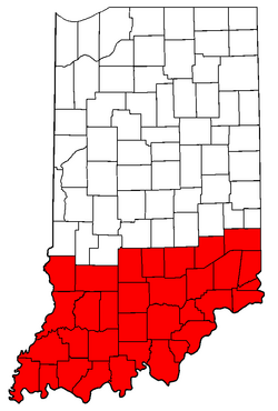 Location of Southern Indiana