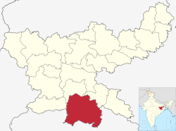 Location of West Singhbhum district in Jharkhand