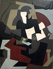 María Blanchard, 1917, Woman with guitar, oil on canvas, 100 x 72 cm