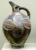 Kamares ware beaked jug; 1850-1675 BC; ceramic; height: 27 cm; from Phaistos (Crete, Greece); Heraklion Archaeological Museum (Greece)