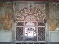 Marble screen with the scale of justice