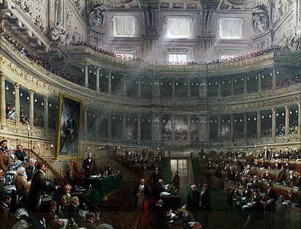 The Senate of the Kingdom of Sardinia in the Palazzo Madama, presided over by Cesare Alfieri di Sostegno (1860)