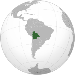Location of Bolivia
