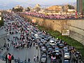 Image 23Anti-Syrian protesters heading to Martyrs' Square in Beirut on foot and in vehicles, 13 March 2005 (from History of Lebanon)