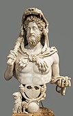 Emperor Commodus dressed as Hercules (c. 191 AD, in the late imperial "baroque" style)