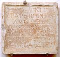 Sepulchral inscription for Tiberius Claudius Epaphroditus, freedman of Claudius (probably) and Nero's nomenclator,