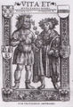 Charlemagne and Charles V, illustration of the Vita Karoli Magni by Anton Woensam, 1521