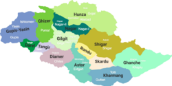 District map of Gilgit-Baltistan[a]
