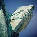 Detail of the Statue of Liberty's tabula