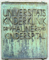 alte Tafel am Dr. von Haunerschen Kinderspital