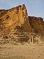 The last standing pillars of Napata's temple of Amun at the foot of Jebel Barkal