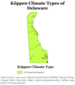 Image 20The Köppen climate classification for Delaware (from Delaware)