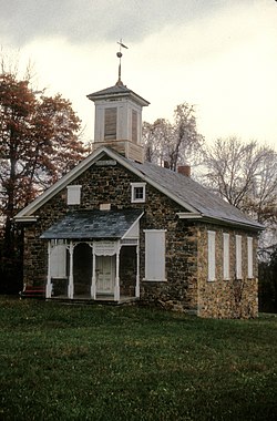Lutz-Franklin School, built in 1880 in Lower Saucon Township, June 1970