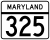 Maryland Route 325 marker