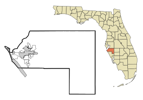 Map showing the location of the preserve in Manatee County, Florida