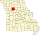 A state map highlighting Carroll County in the northwestern part of the state.