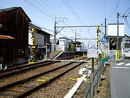 An image of the Minami-Juku Station on Meitetsu Takehana line.