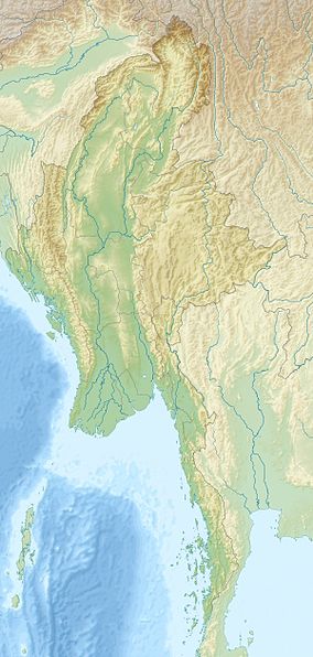 Map showing the location of Pidaung Wildlife Sanctuary