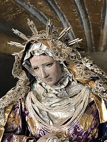 Ornate statue of Madonna