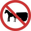 No entry for animal drawn vehicles