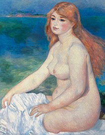 Aline Charigot, La Baigneuse blonde, girlfriend and later wife of Pierre-Auguste Renoir (1882)