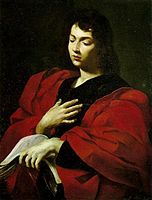 Saint John the Evangelist in meditation by Simone Cantarini (1612–1648), Bologna